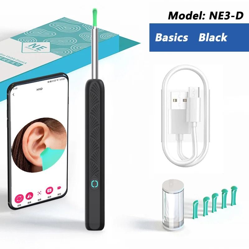 Visual Ear Wax Cleaner with HD Camera Safe Ear Cleaning Endoscope Tool with LED Light