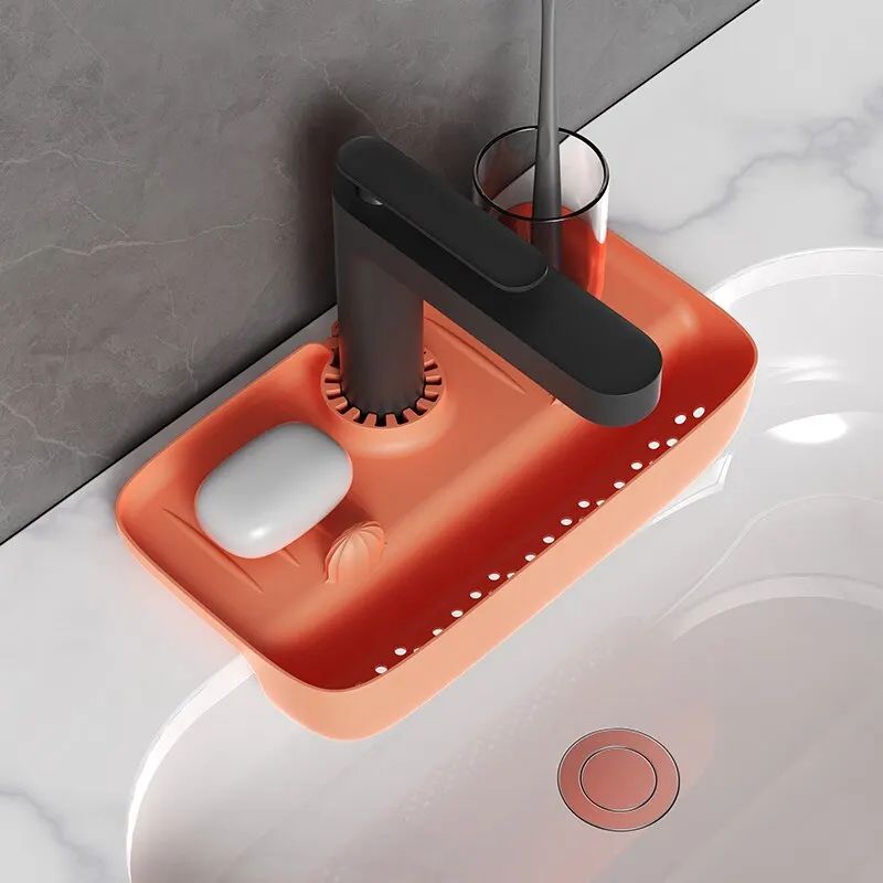 Silicone Sink Drain Rack and Faucet Pad