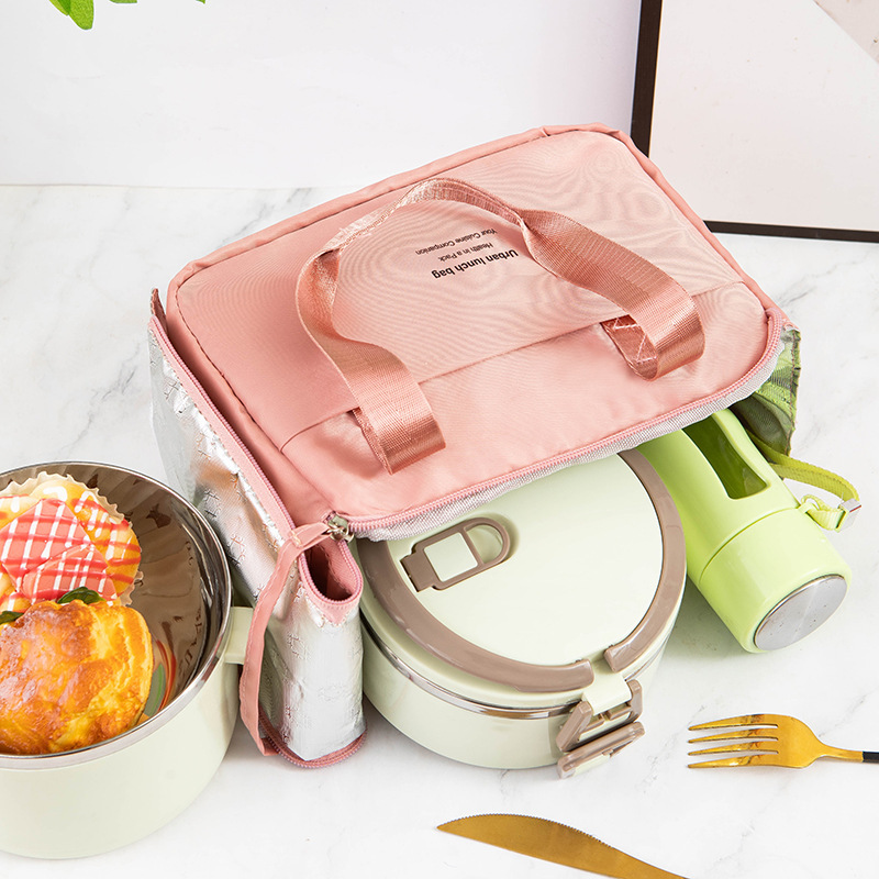 Aluminum Foil Waterproof Lunch Bag, Insulated Student Hand-held Lunch Box Bag, High-Value Office Lunch Bag