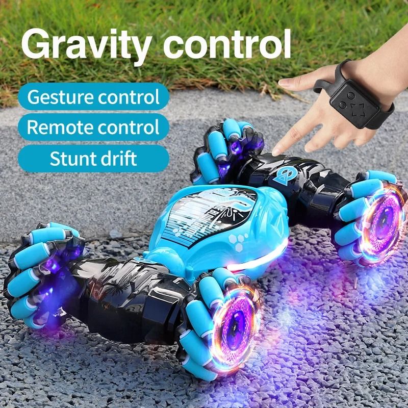 4WD Stunt RC Car Gesture Induction Twist Climbing LED Lights