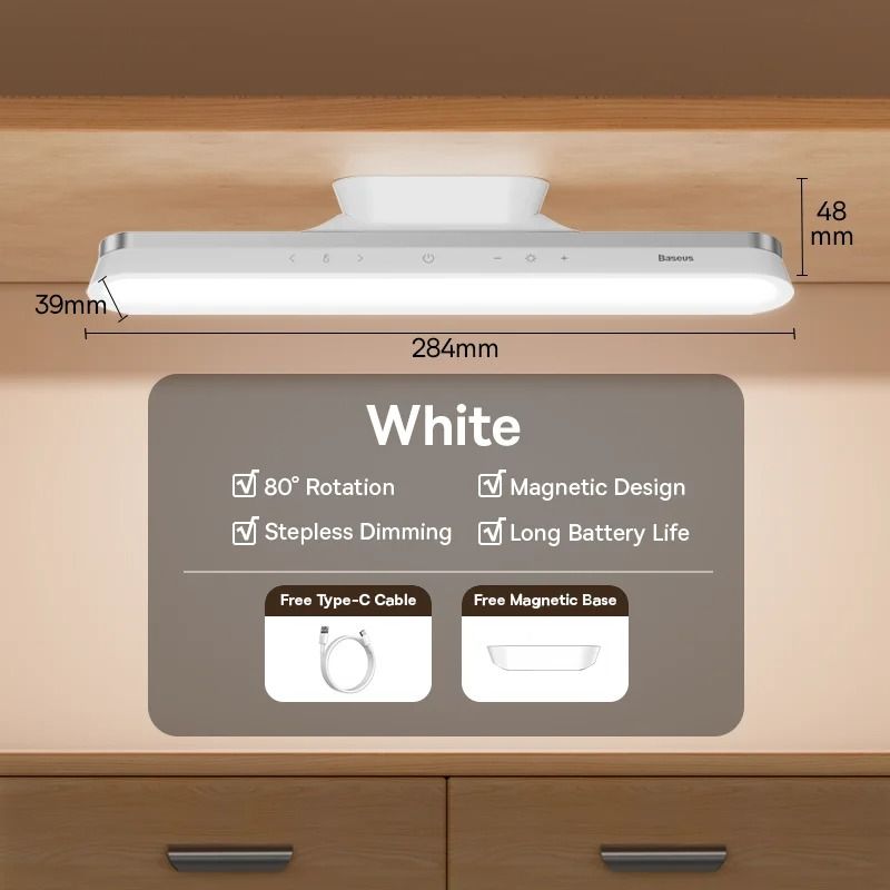 Rechargeable Magnetic LED Desk and Cabinet Lamp