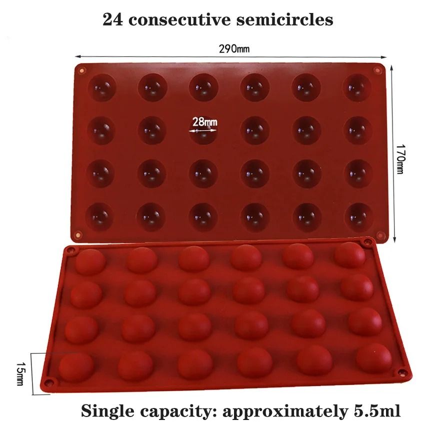 Semi Round Silicone Cake Mousse Mold Chocolate Baking Mold