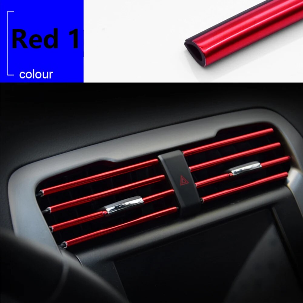Car Air Conditioner Outlet Trim Strips U Shape Moulding Protector for Car Styling & Door Edge Corner Protection