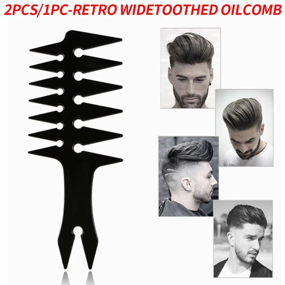 Men's Retro Double-Sided Oil Haircomb for Styling and Grooming