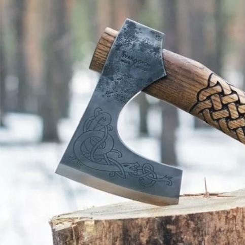 Handmade Steel forged Tomahawk Viking Axe Integral Hatchet Hunting Axe