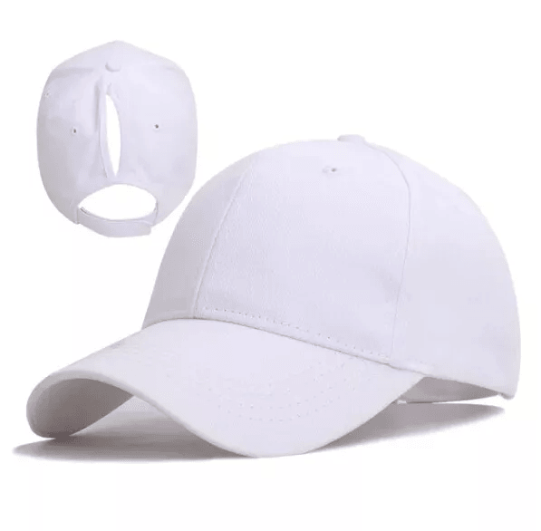 Adjustable Solid Color Ponytail Baseball Cap, Cotton Polo Style Casual Hats
