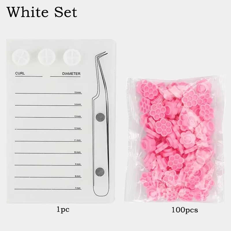 Magnetic Acrylic Eyelash Extension Scale Holder with Glue Pallet Cup
