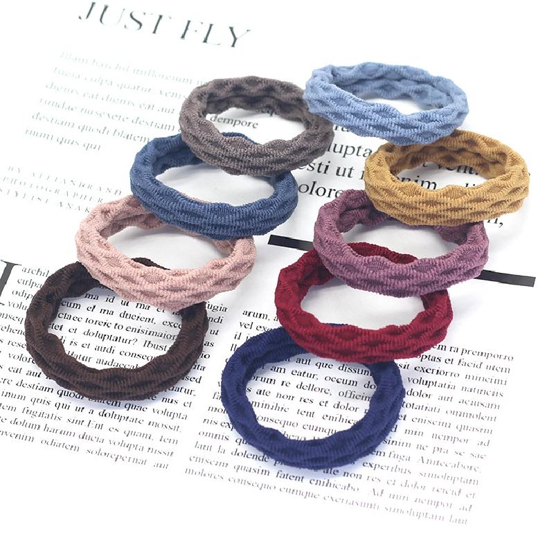 20PCS High Elastic Jacquard Hair Ties