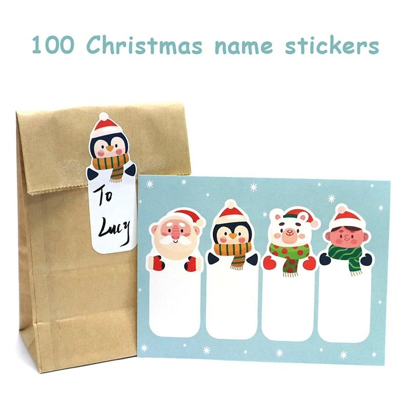 Christmas Gift Sealing Stickers Set for Holiday Packaging and Decoration