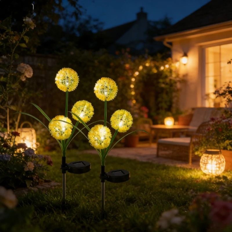 Sphero-Glow Triple-Head Solar Alliums