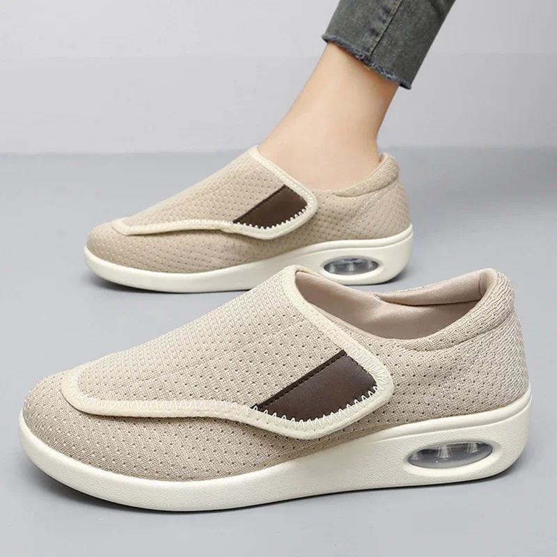 Casual Orthopedic Wide-Fit Walking Shoes – Soft, Adjustable Comfort Shoes for Swollen Feet & Diabetic Support