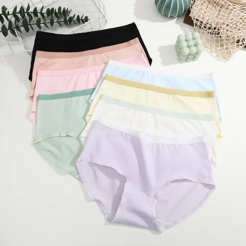 Women Seamless Cotton Brief Panties 3 Piece Set