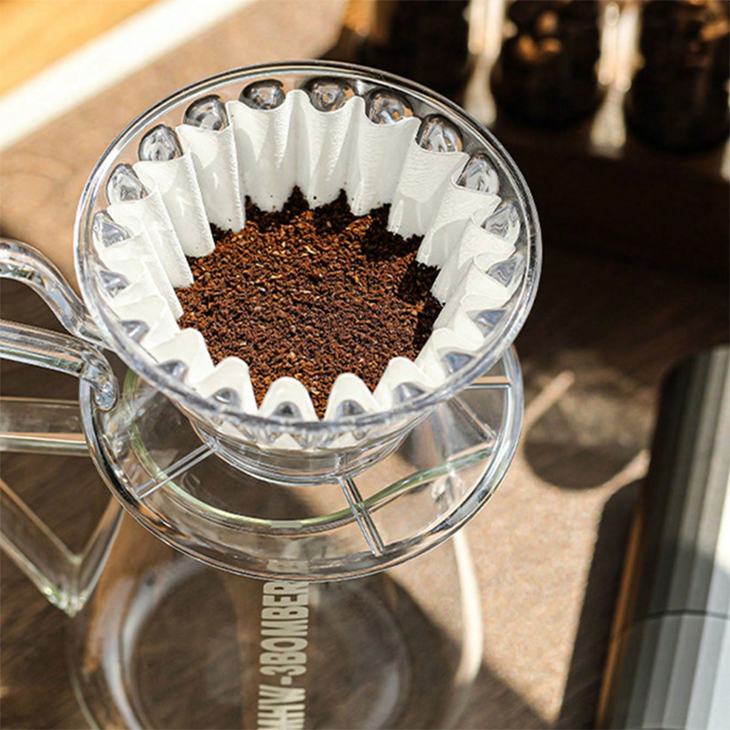 Paper Filter for Coffee Drippers & Cups Basket Dripper, Fits Pour Over Machines for Smooth Coffee