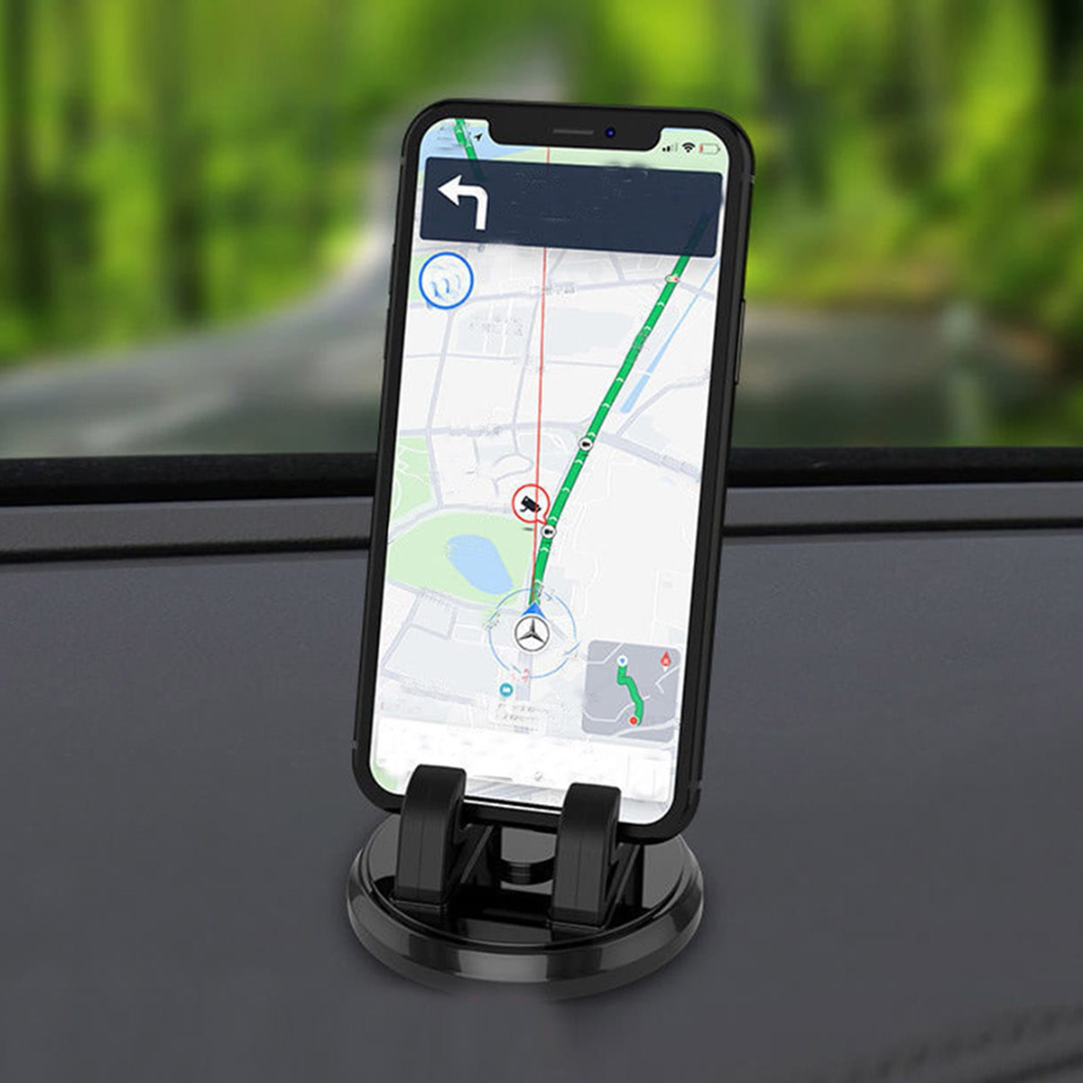 Rotatable Car Phone Holder Dashboard Phone Mount with Adhesive Base