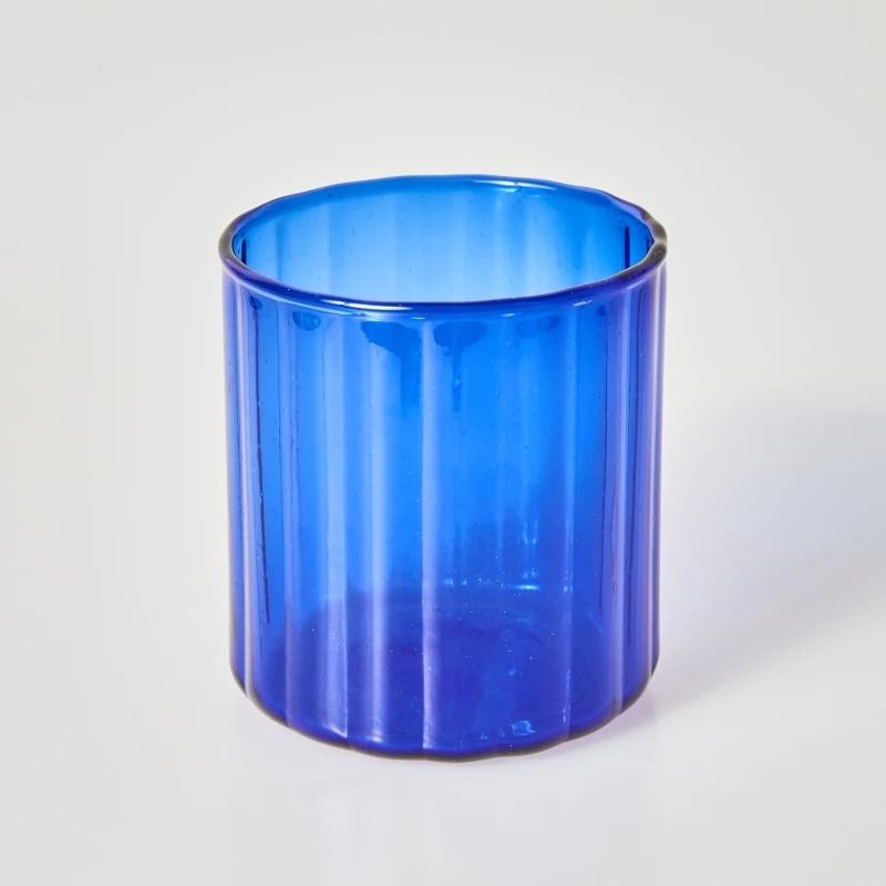 Heat Resistant Striped Glass Cup Clear Tea and Coffee Mug