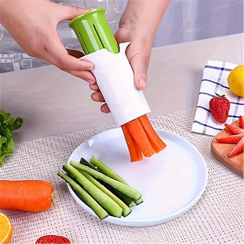 Durable ABS Manual Vegetable Chopper Easy-to-Use Slicer for Cucumbers, Carrots, and More