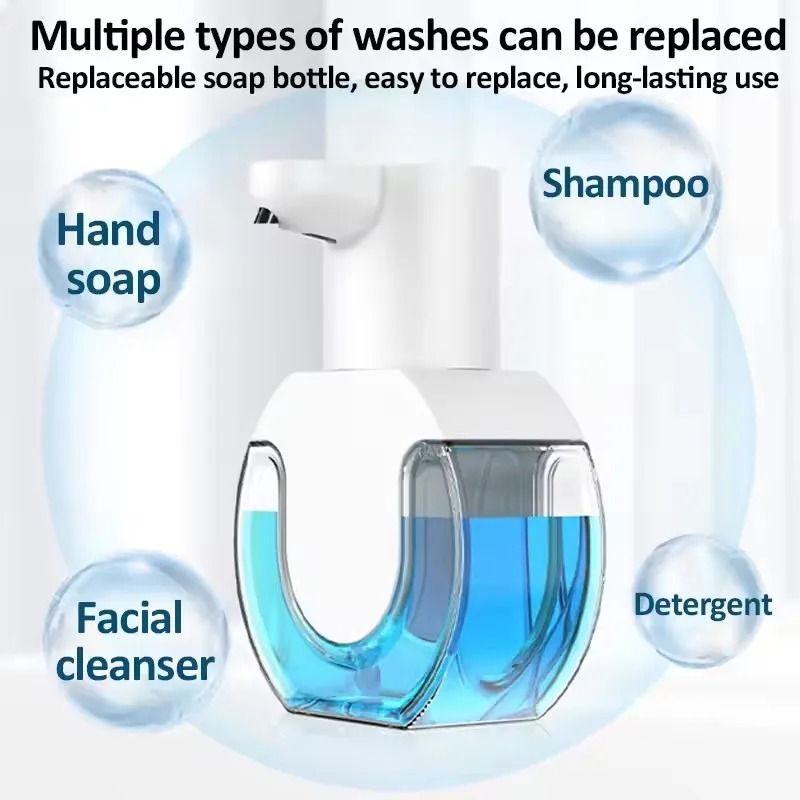 420ml Smart Automatic Soap Dispenser with 4-Level Adjustable Foam or Gel Output