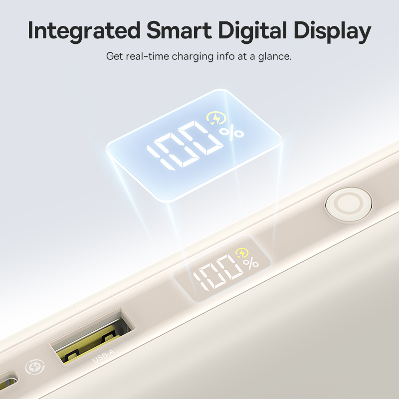 Fast Charging Power Bank with Built In USB C Cables & Digital Display