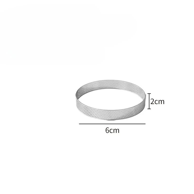 304 Stainless Steel Mousse Ring Cake Mold with Hole Bottom