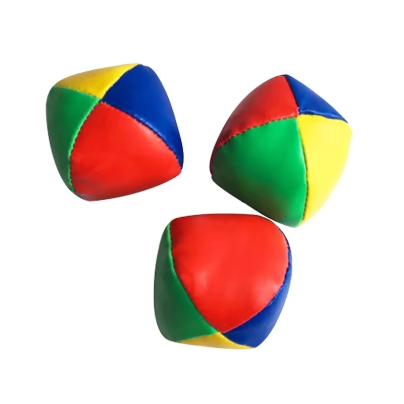 Soft Leather Juggling Balls Set for Beginners Easy Grip Circus Practice Balls