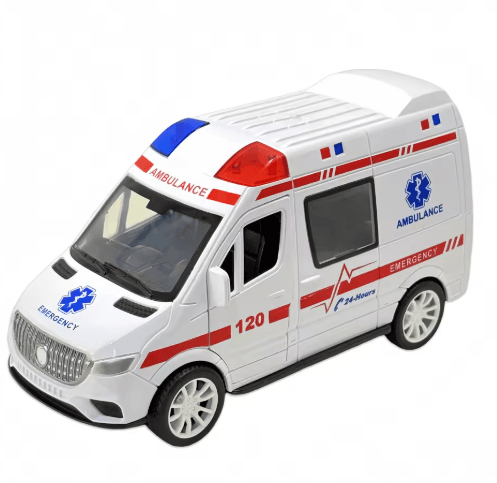 Childrens Ambulance Model Toy Car Light Music Simulation Emergency Vehicle