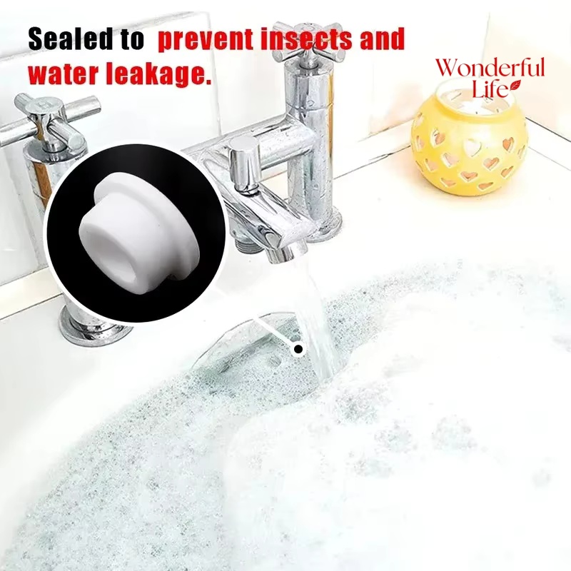 Universal Sink Overflow Cover Plug Leak Proof sink overflow cover for Bathroom Kitchen Tub