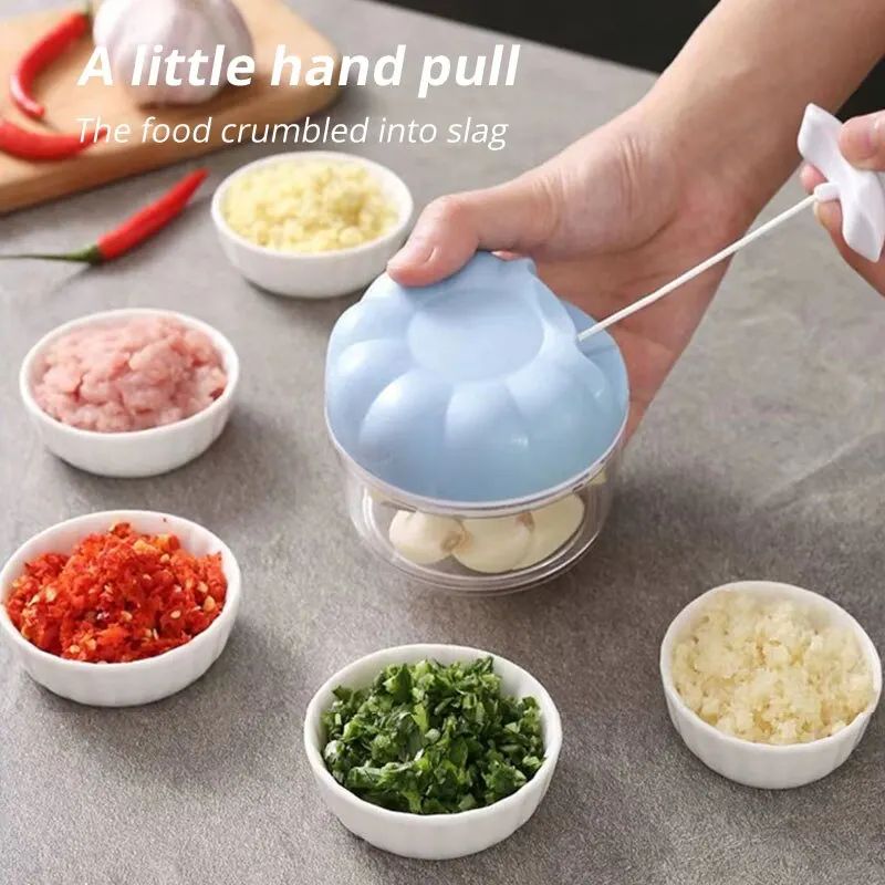 SwiftPull Manual Garlic Chopper – Hand Pull Food Chopper & Garlic Mincer