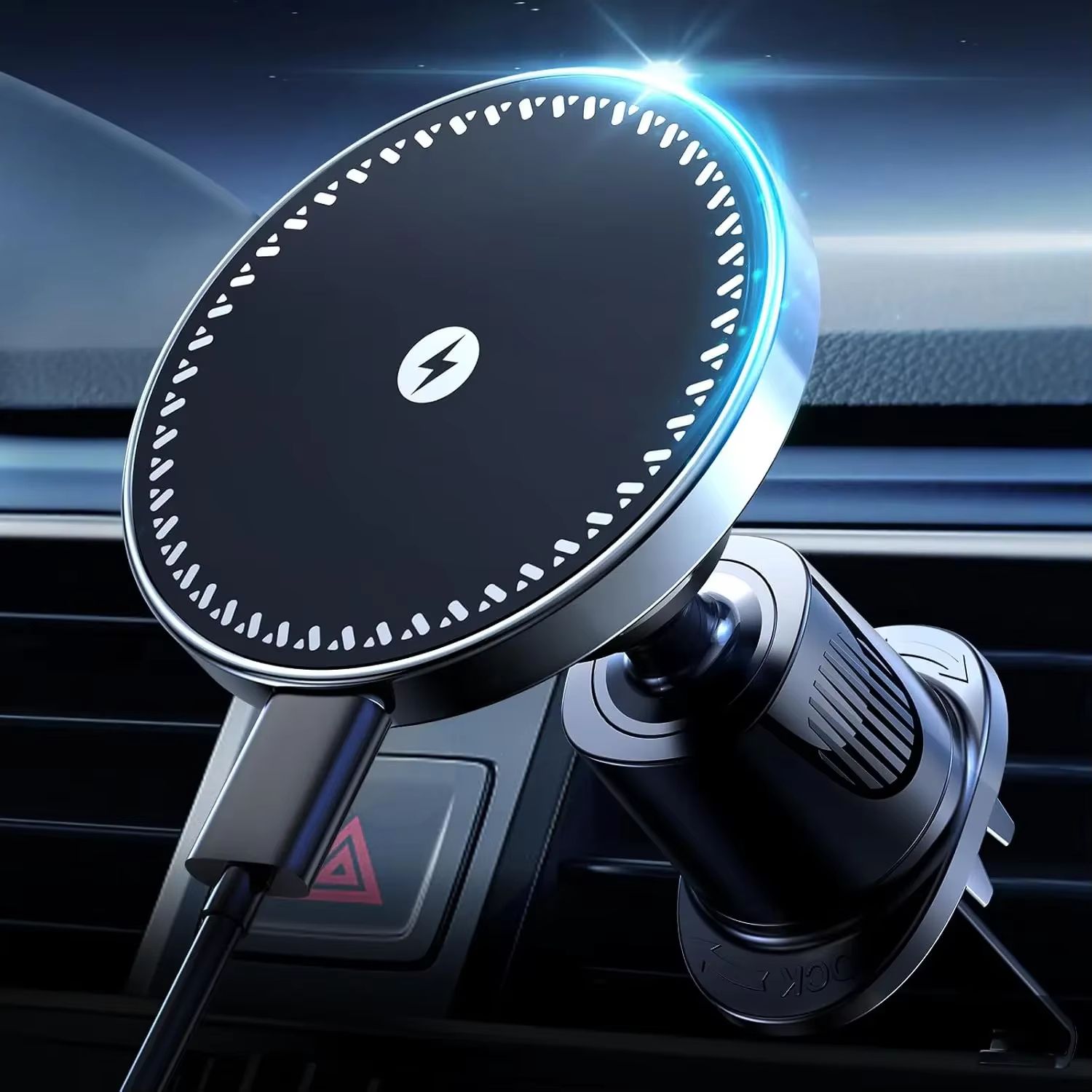 UYUXIO Magnetic 15W Wireless Car Charger and Air Vent Phone Holder