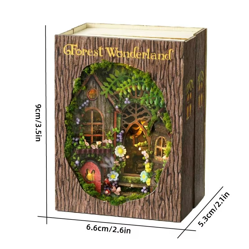 CozyDream DIY Miniature Dollhouse Kit with Furniture & Lights – 3D Wooden Puzzle Home