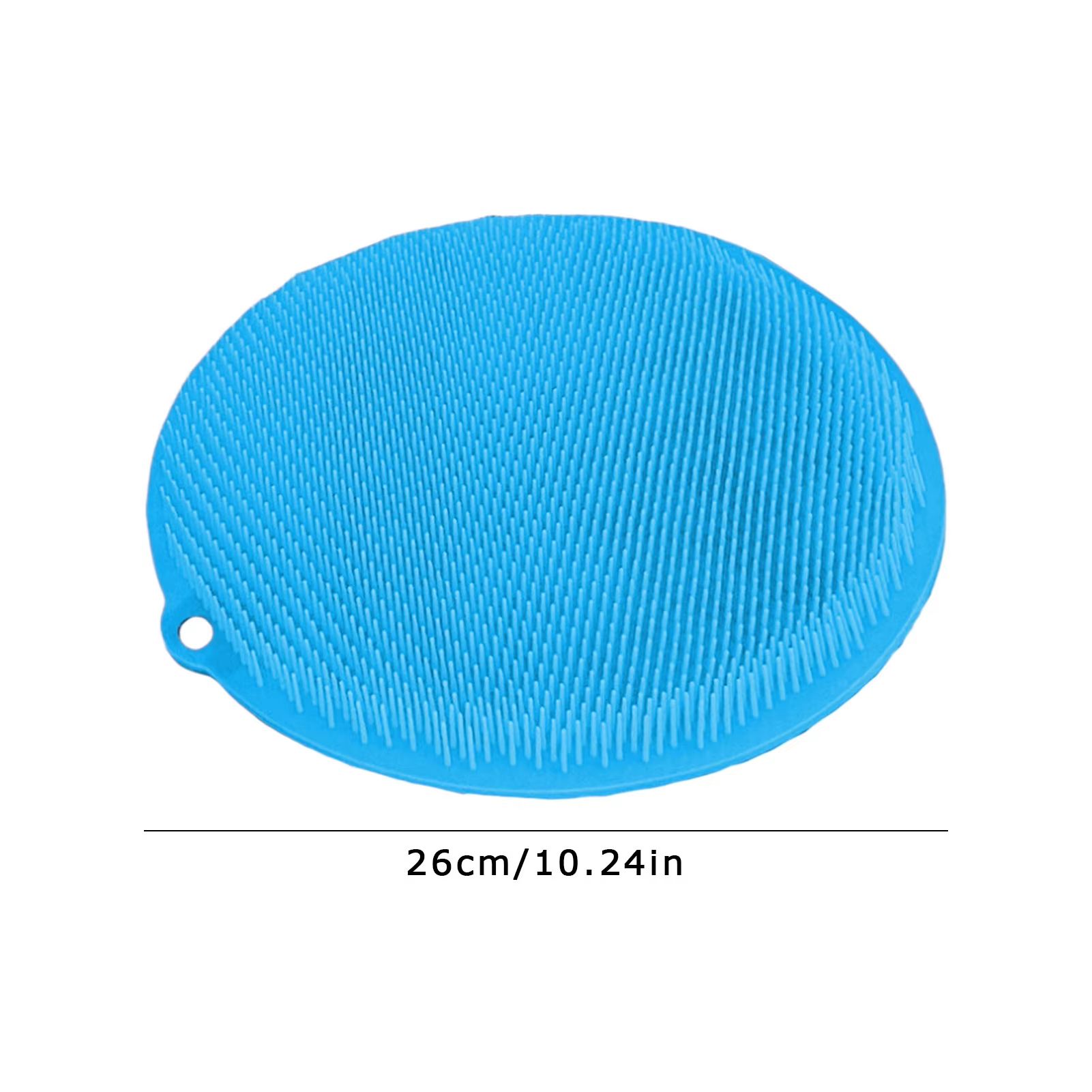 Wall Mounted Silicone Shower Scrubber Massage Pad Foot and Back Cleaning Mat