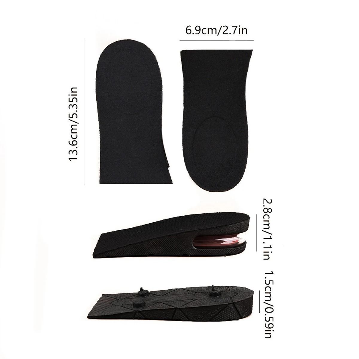 Invisible Air Cushion Height Increase Insoles