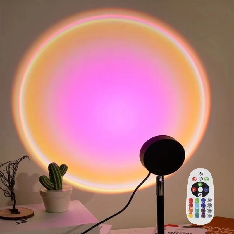 Sunset Glow LED Projection Lamp – Rainbow Atmosphere & Ambient Night Light