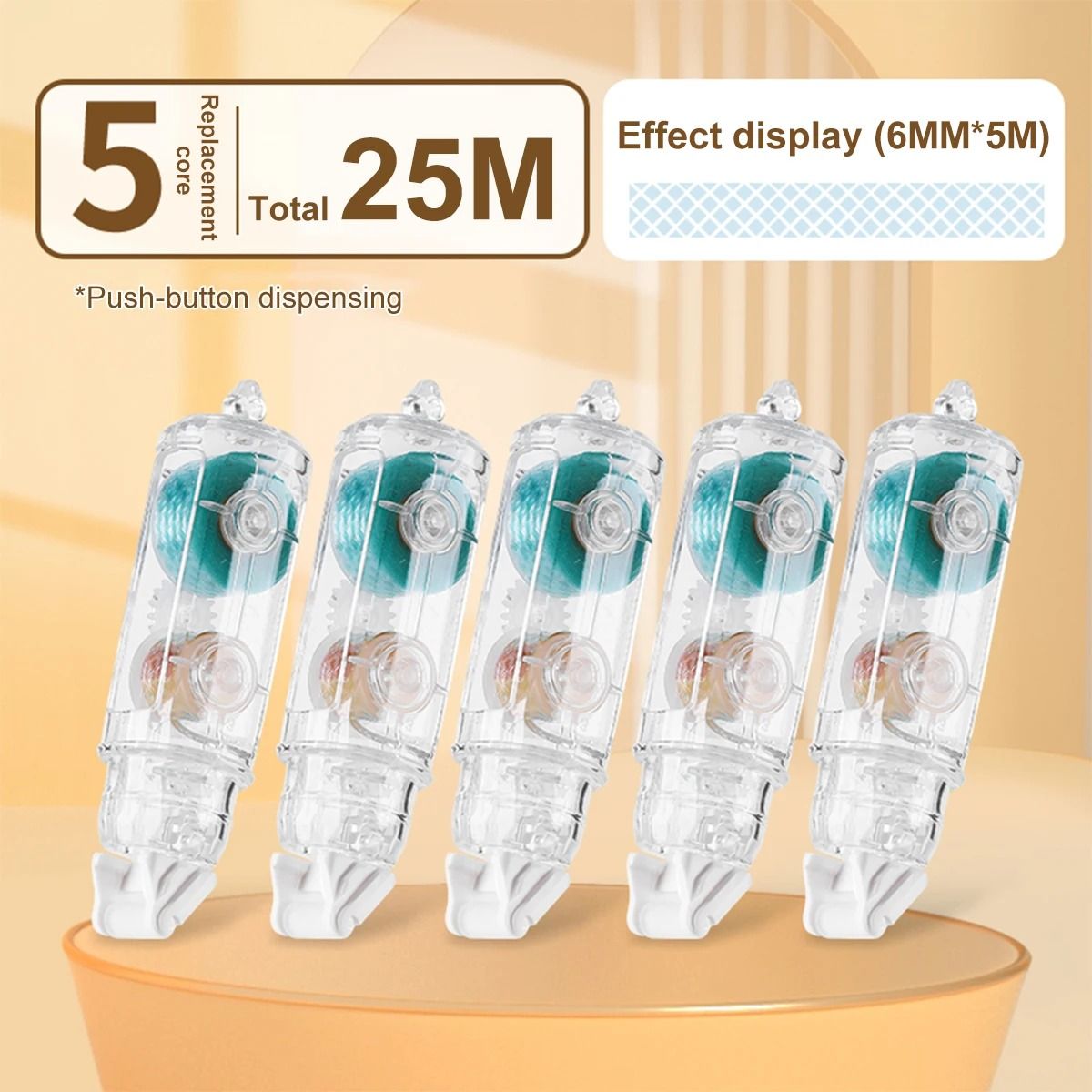 Industrial Standard 12-Piece Transparent Dot Dispensing Tape Set