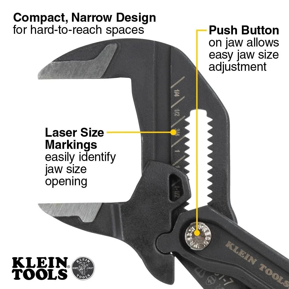Plier Wrench with Parallel Jaws and Quick Adjust