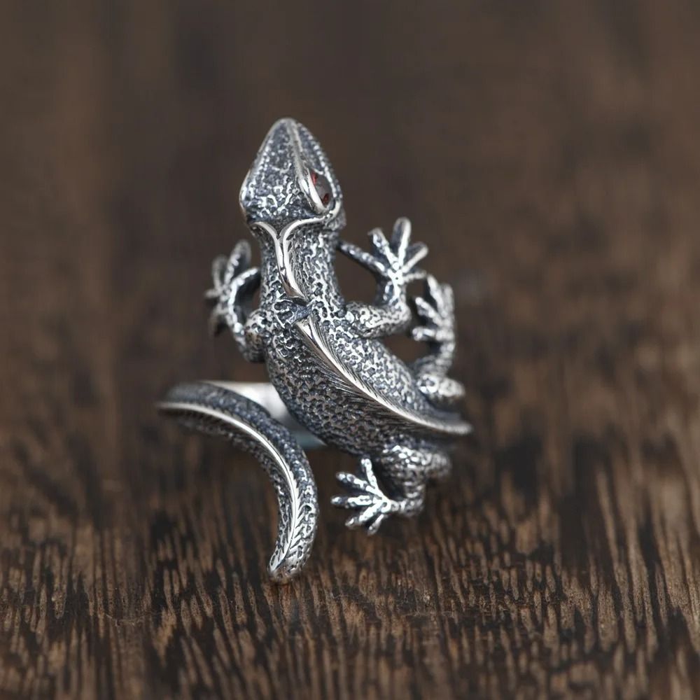 Antique Silver Dragon Wing Adjustable Ring