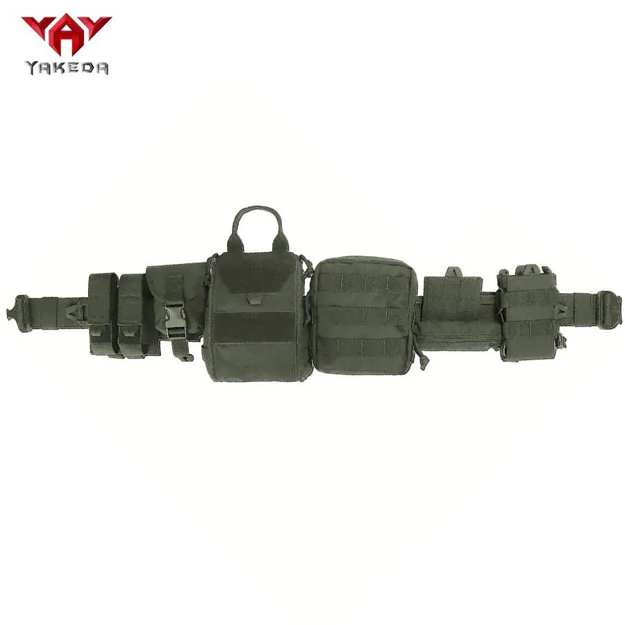 YAKEDA Tactical Training Belt Set – Adjustable Detachable 8-Piece Outdoor Patrol Gear