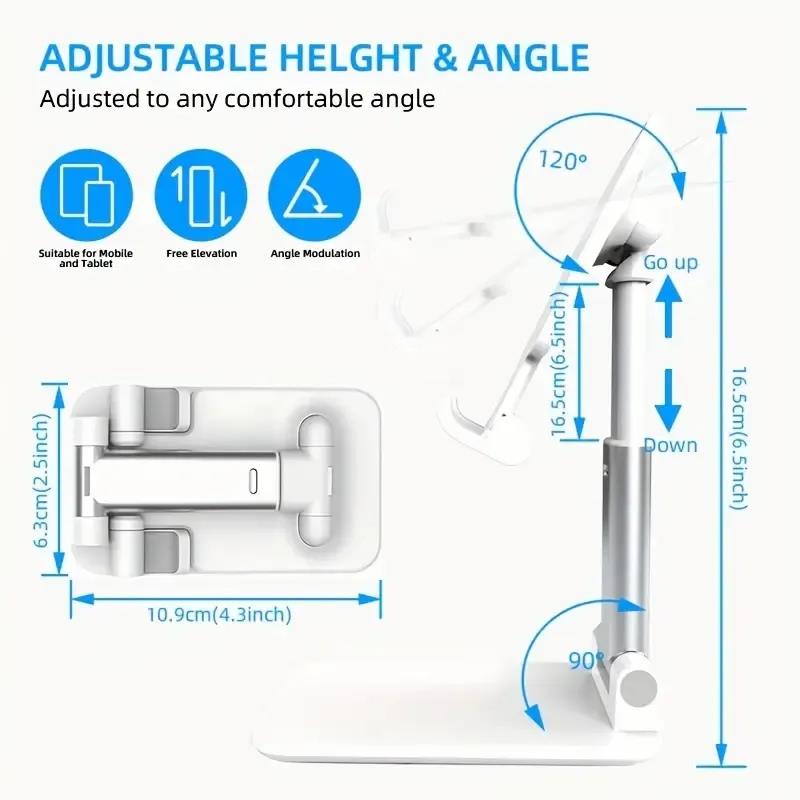 Adjustable Foldable Phone Stand for Desk Multi Angle Portable Tablet Holder