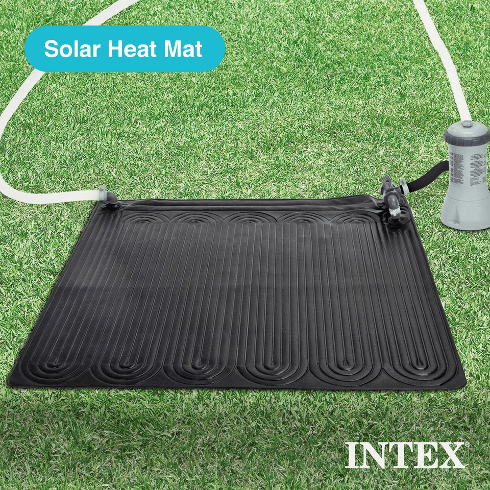 Intex Solar Water Heater Mat, Black Eco Friendly Pool Heating for 8,000 Gallon Above Ground Pools