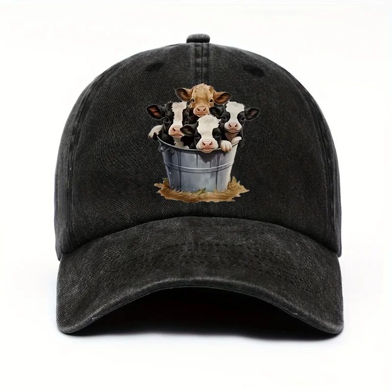 Cute Cow Print Adjustable Baseball Cap