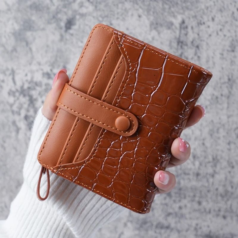 Mini Crocodile Print Clutch Wallet