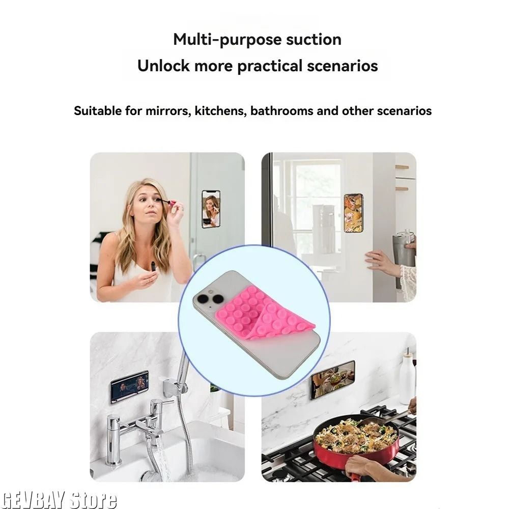 Suction Cup Phone Stand Interface – Double-Sided Silicone Grip – High-Yield Device Interaction Hub