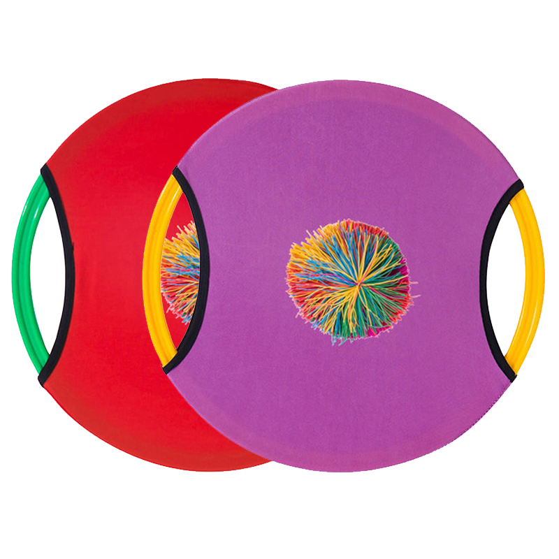 BouncePlay Paddle Ball & Flying Disc Set for Kids Outdoor Games Family Backyard Fun