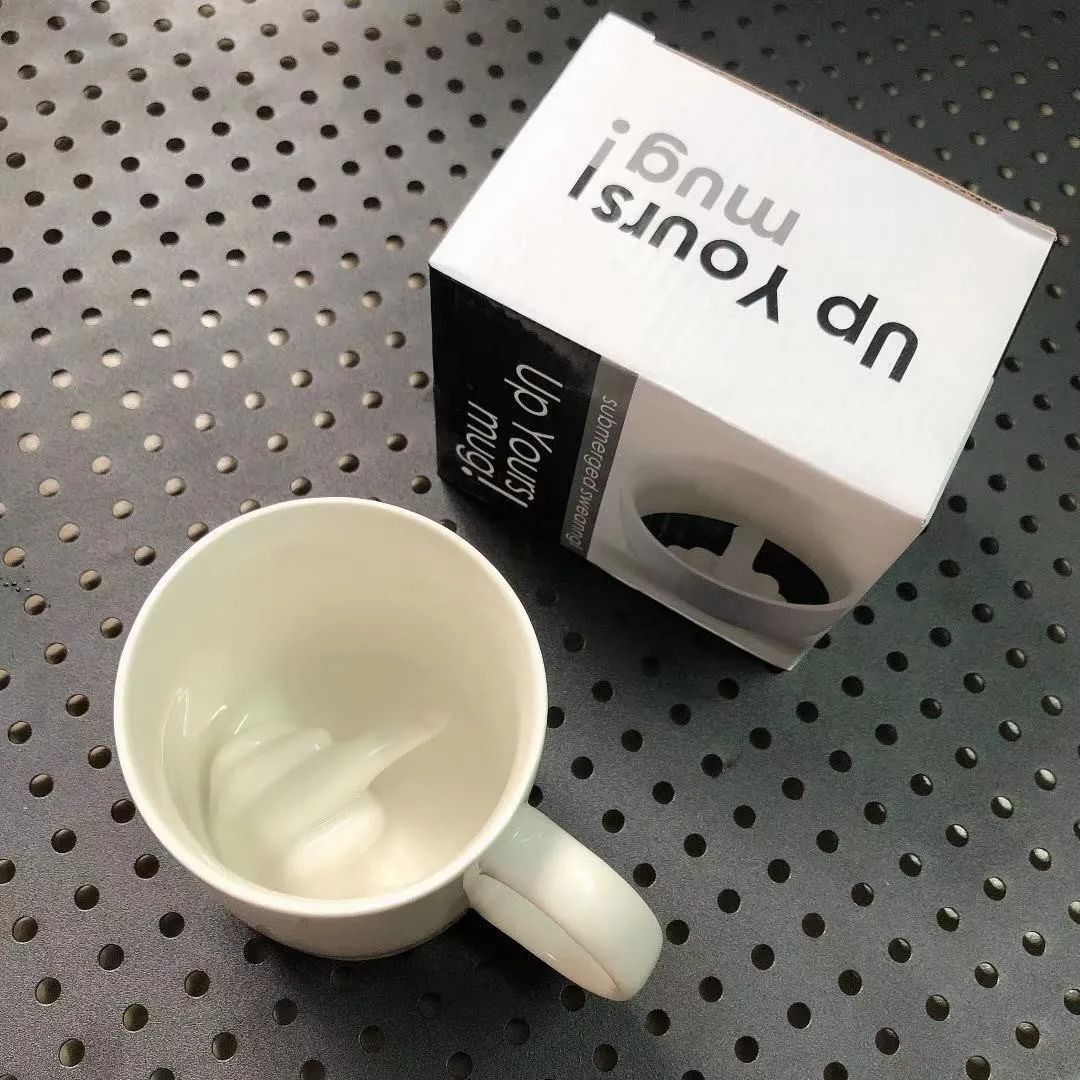 300 ML Middle Finger Creative Ceramic Mug