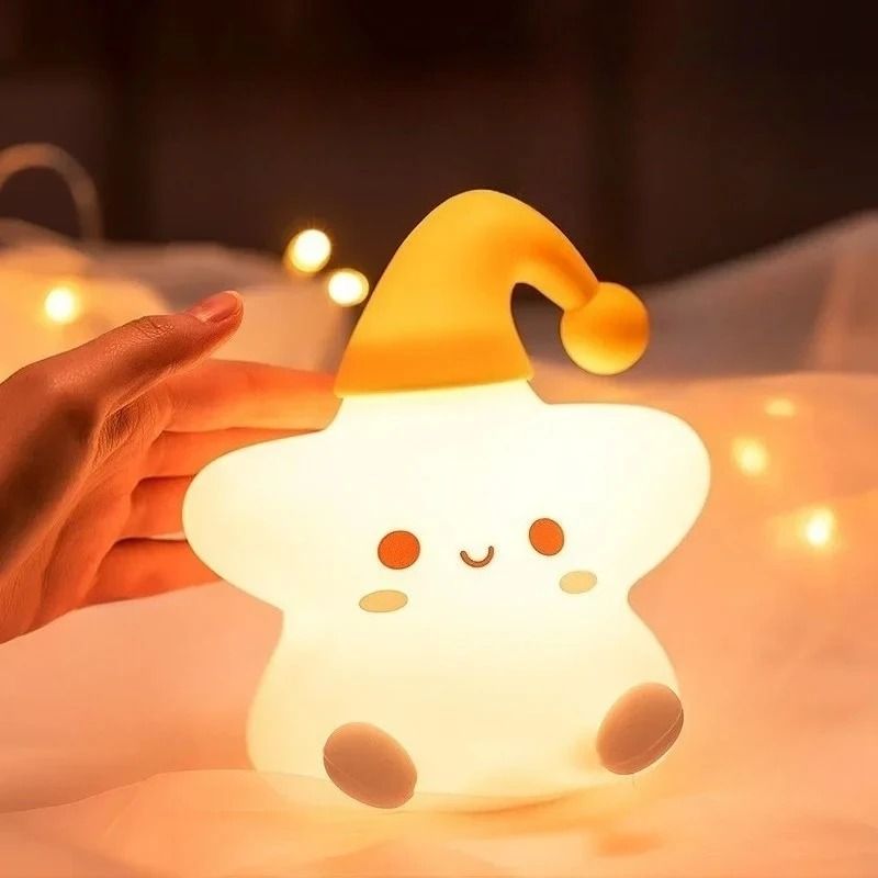 Cute Yellow Star Bedside Night Light