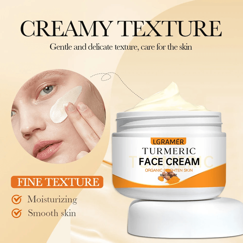 Turmeric Brightening Face Cream for Wrinkle Care and Deep Hydration