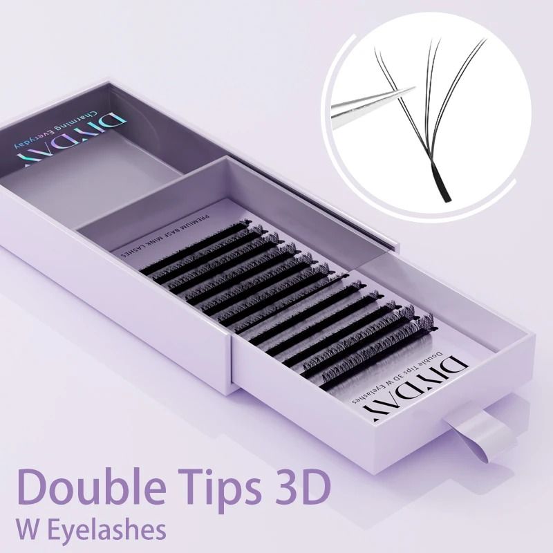 DIYDAY W Shape Eyelash Extensions Premade Fan Volume Lashes