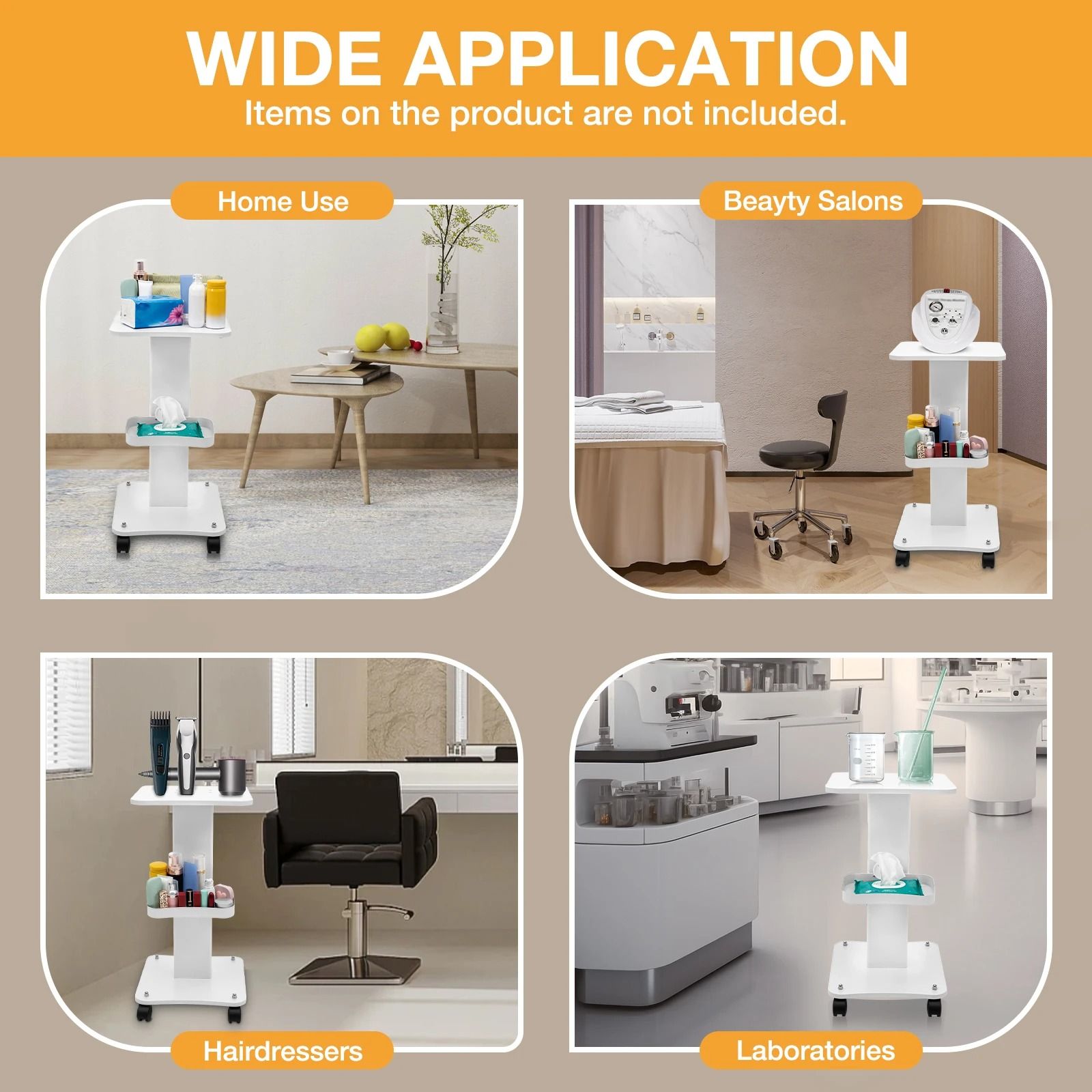 Hairdressing Trolley Cosmetic Trolley with Wheels Multifunctional Beauty Rolling Cart