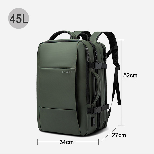 Expandable Waterproof Laptop Backpack with USB Charging Travel Business School Bag
