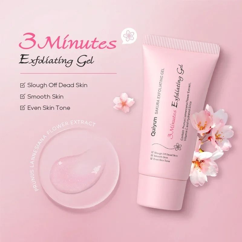 Sakura Exfoliating Peeling Gel Moisturizing Nourishing Facial Scrub Skin Care