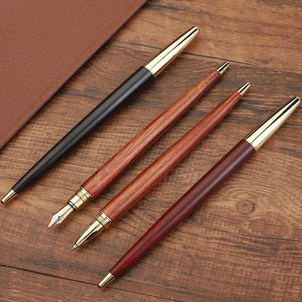 Luxury Wood Fountain Pen Smooth Ink Business Signature Writing Pen